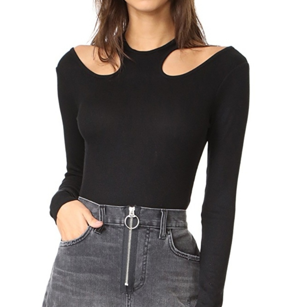 Ella Moss Rhoda Rib Cold Shoulder Bodysuit